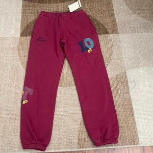 NWT MADHAPPY LOCAL OPTIMIST HERITAGE BURGUNDY SWEATPANTS SZ MEDIUM M